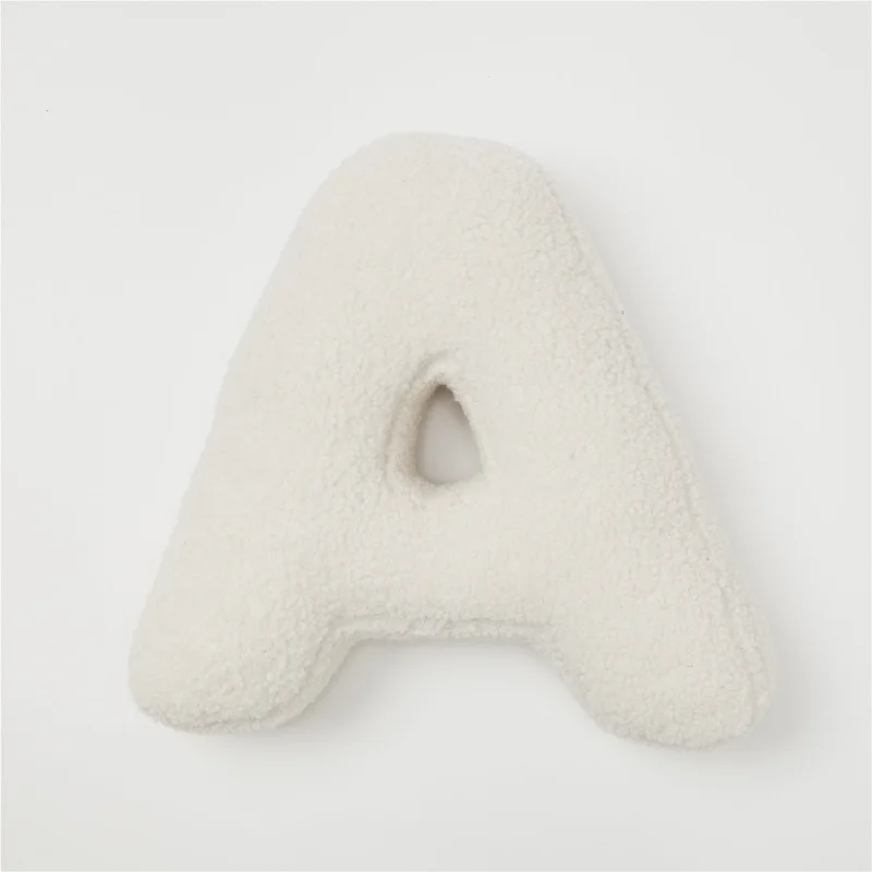 Alphie Sherpa Letter Pillow