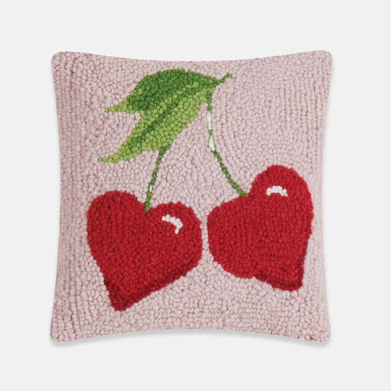 Cherries Heart Pillow