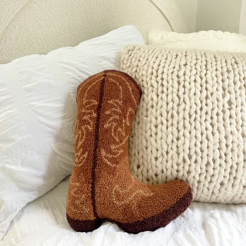 Cowboy Boot Shaped Pillow