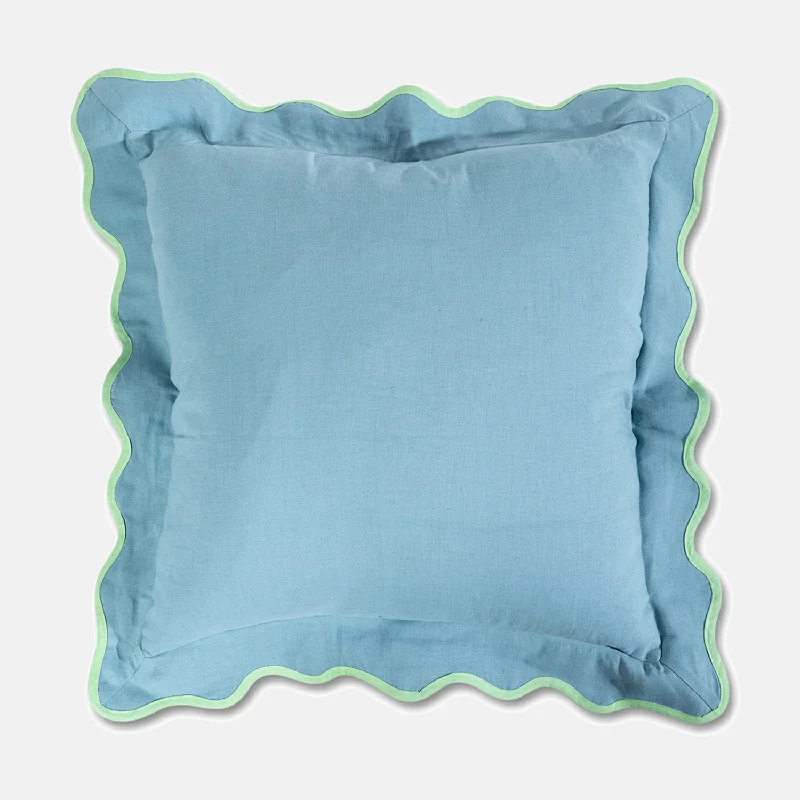 Furbish Darcy Scalloped Trim Square Pillow