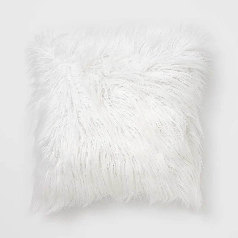 Faux Fur Square Pillow