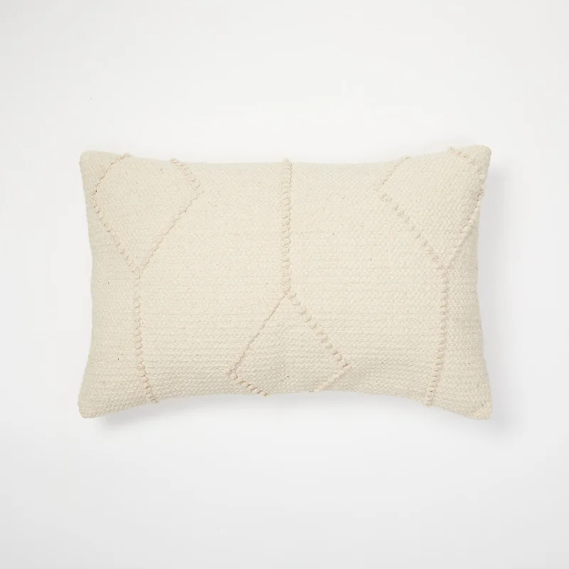 Handmade Bead Stitch Lumbar Pillow