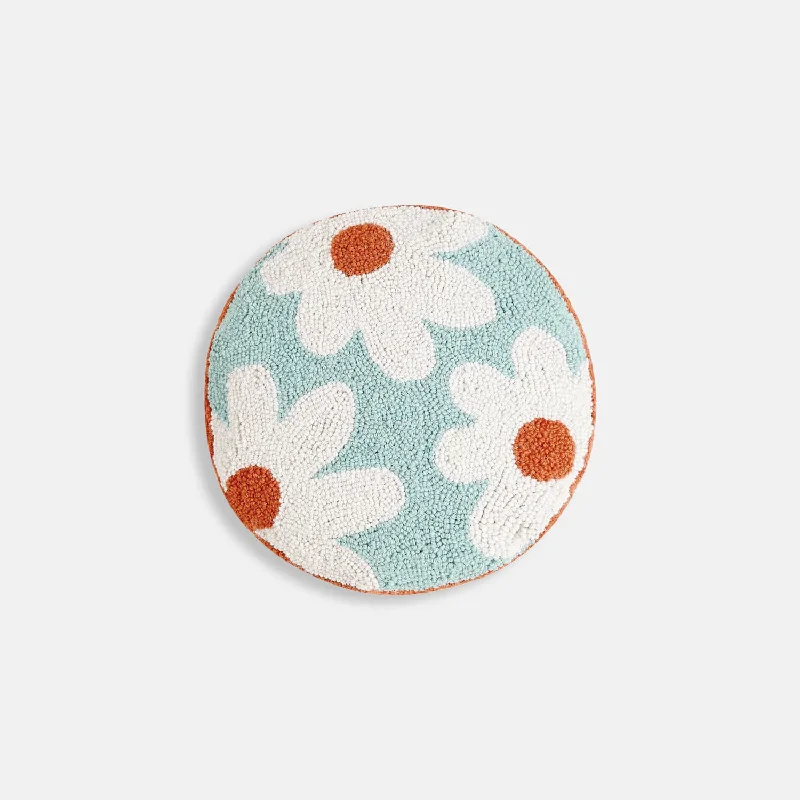 Happy Daisy Round Pillow