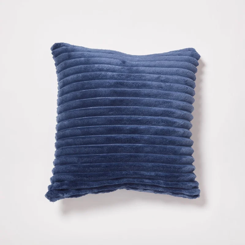 Jordan Plush Ribbed Square Pillow