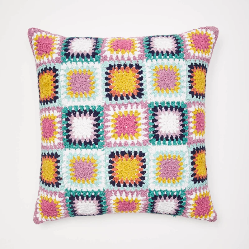 June Crochet Square Pillow