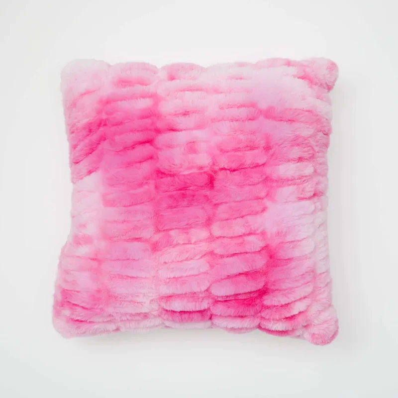 Leah Tie Dye Faux Fur Pillow