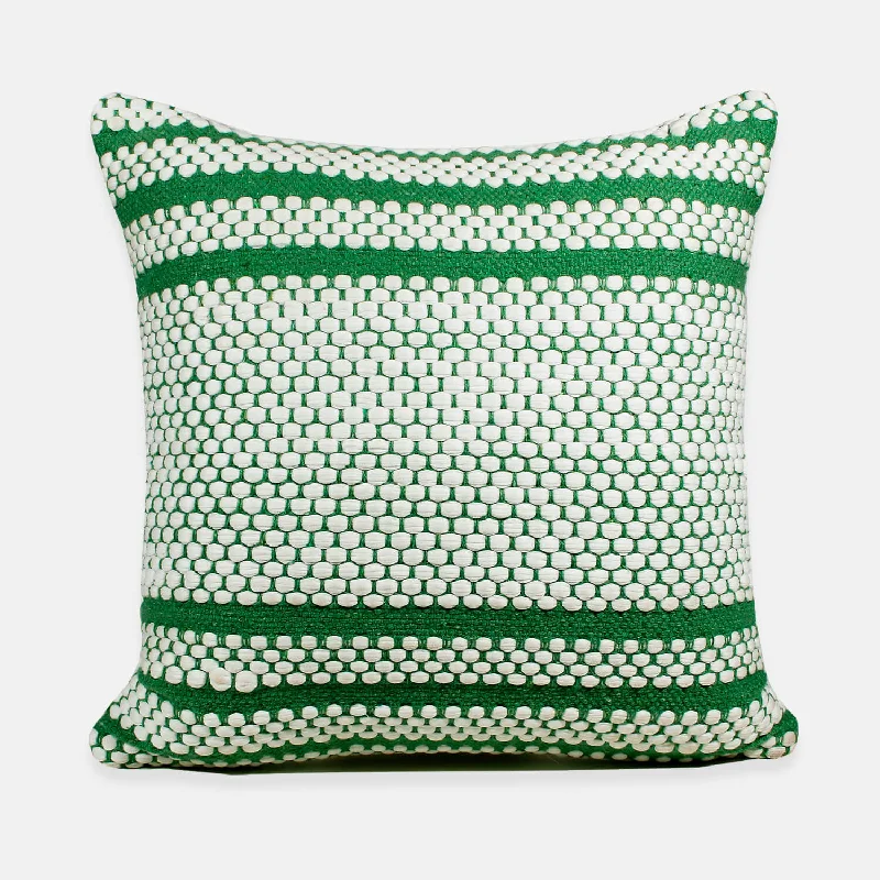 Green Handwoven Square Pillow