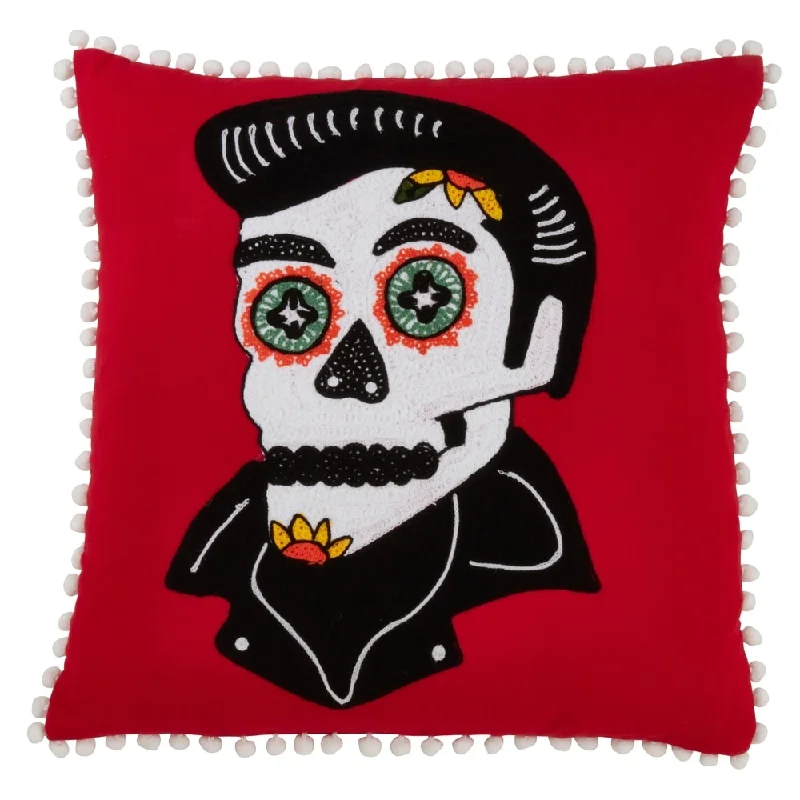 Sugar Skull Design Cotton Pillow