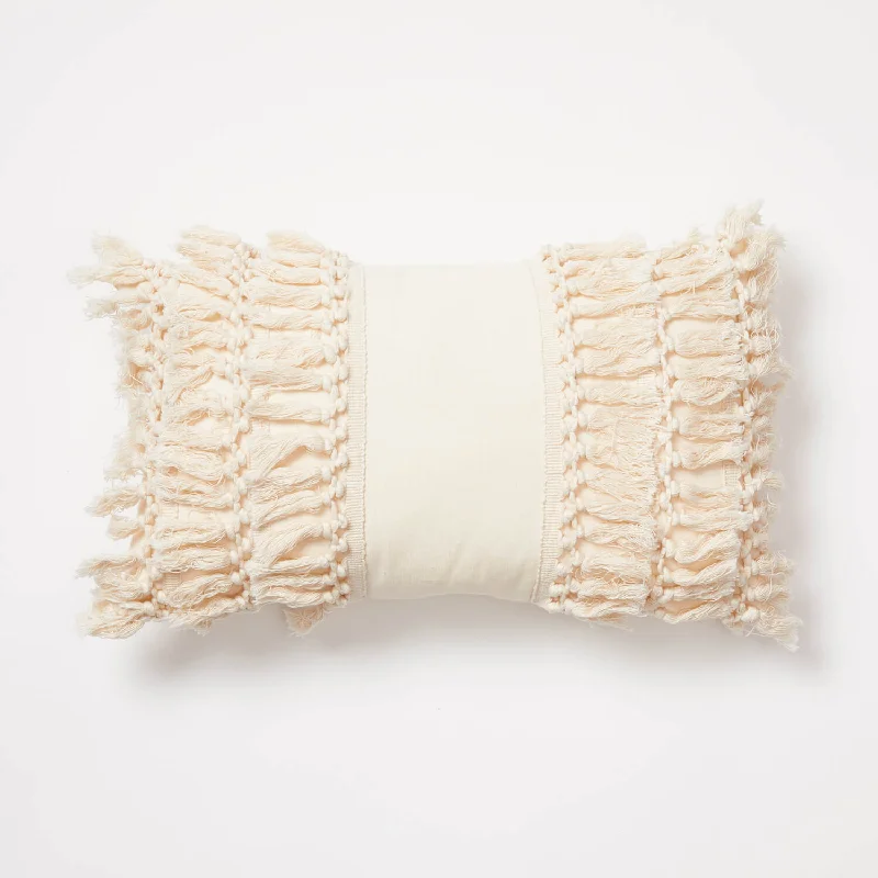 Valley Side Fringe Lumbar Pillow