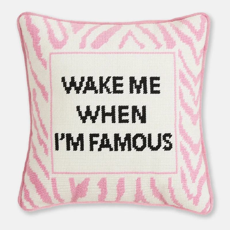 Wake Me Up Embroidered Pillow