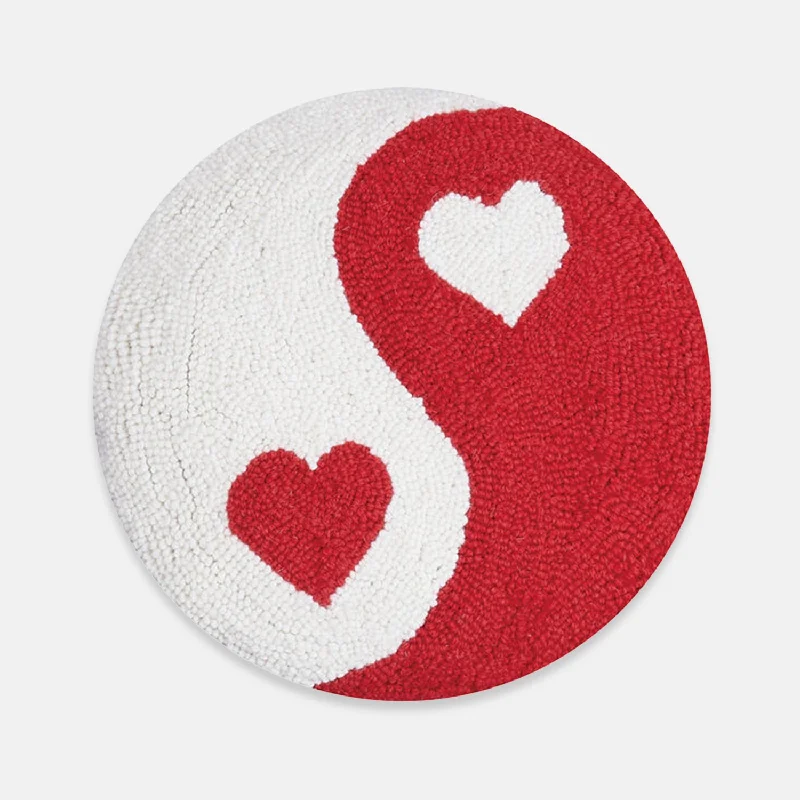 Ying Yang Heart Pillow