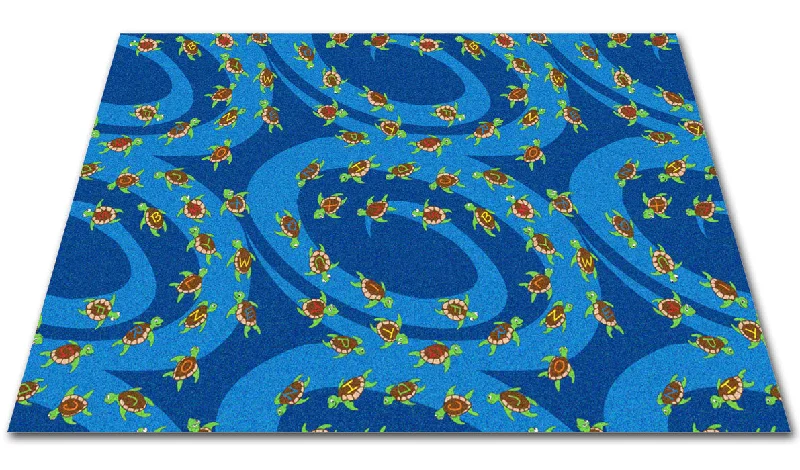 A-B-Sea Turtles Wall to Wall Children's Carpet