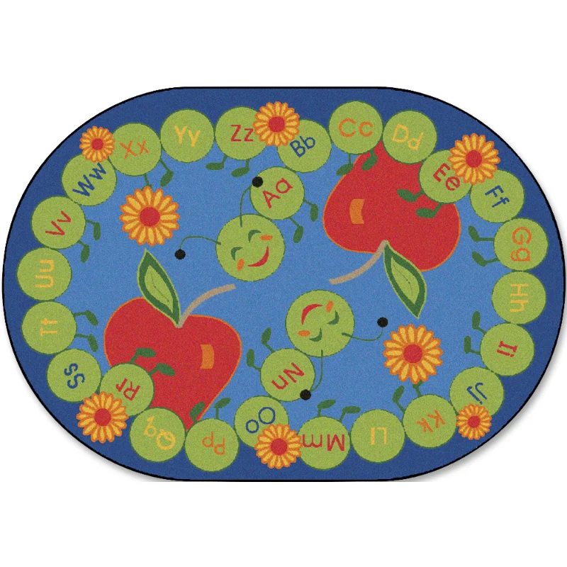 ABC Caterpillar Oval Rug