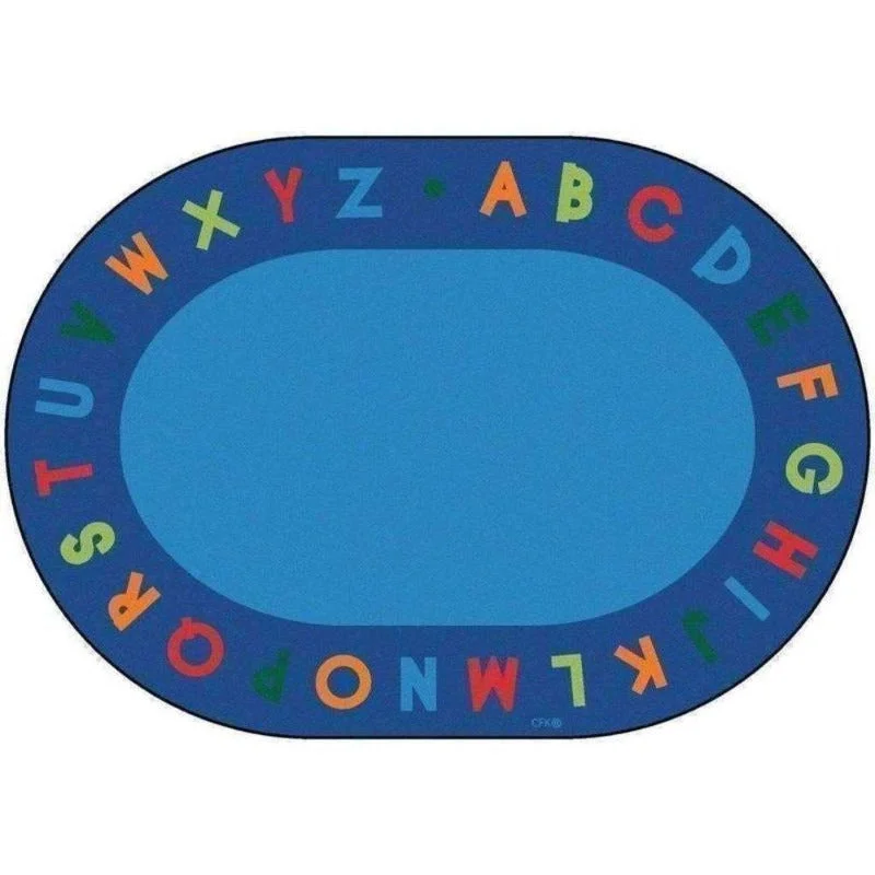 Alphabet Learning Oval Rug - Factory Second