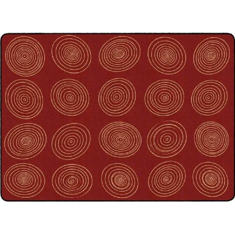 Circles Brick Area Seating Rug