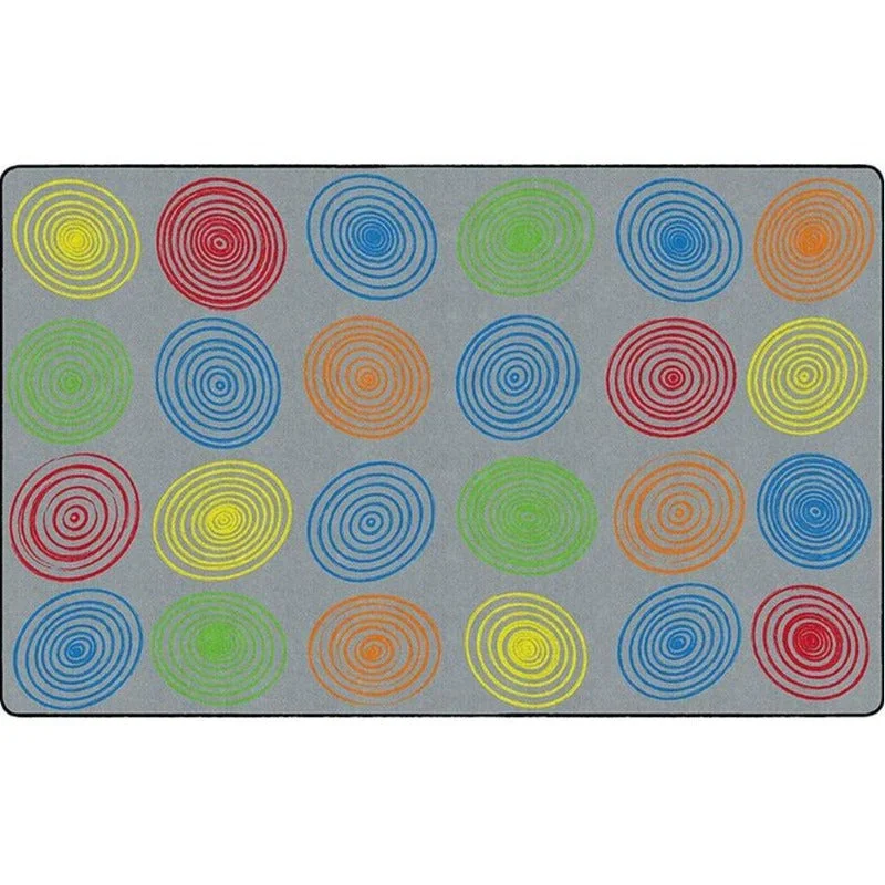 Multi-Color Circles Seating Rug