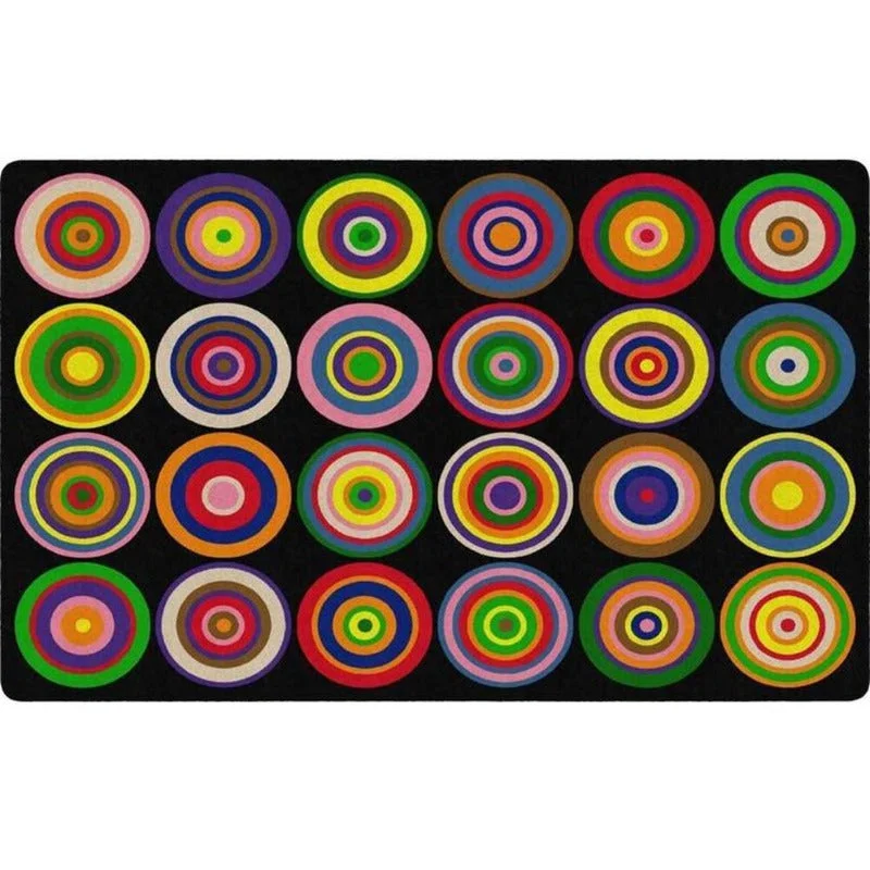 Color Rings Classroom Seating Rug