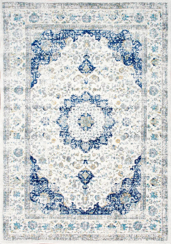 Distressed Persian Rug | Blue