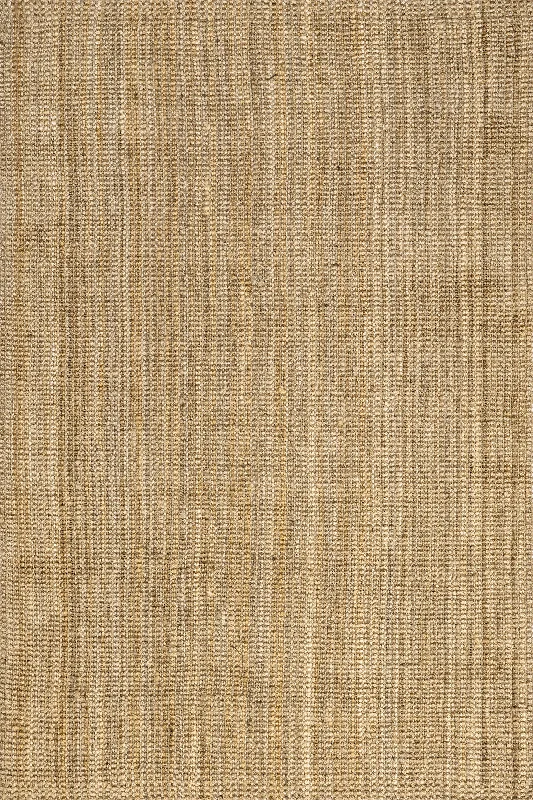 Handwoven Jute Ribbed Solid Rug | Natural