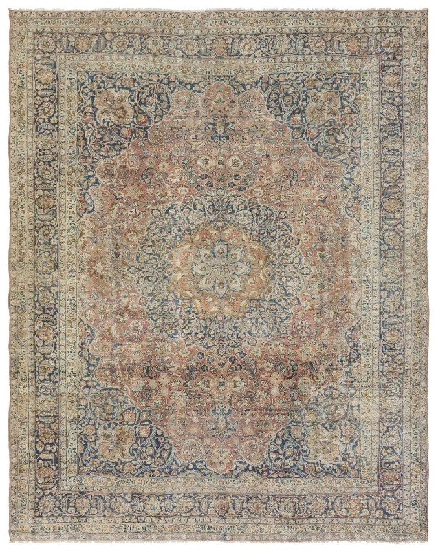 Vintage Mashad Handwoven Traditional Rug, J66434