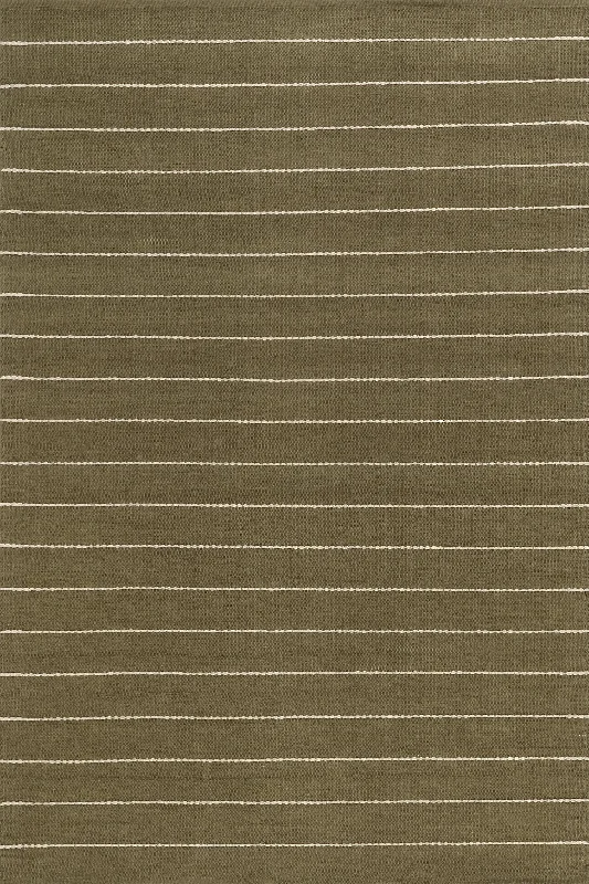 Nightwalk Striped Wool Rug | Olive Green