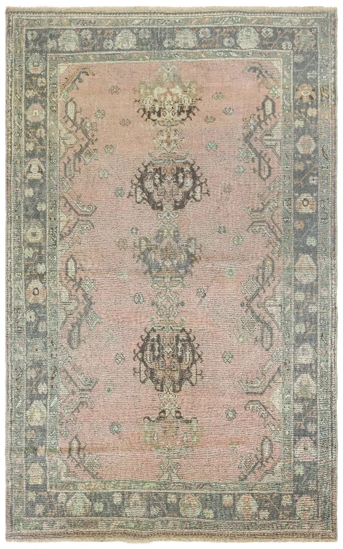 Vintage Oushak Handwoven Tribal Rug, J75163