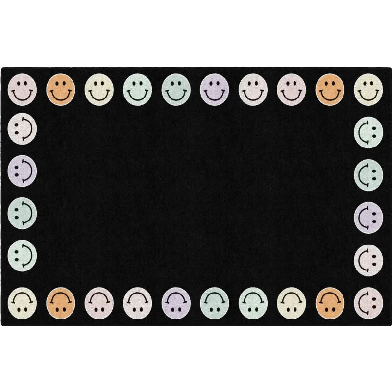 Smiley Faces Border Classroom Rug