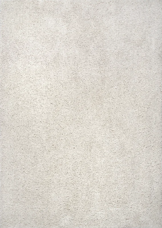 Soft Solid Shag Rug | White