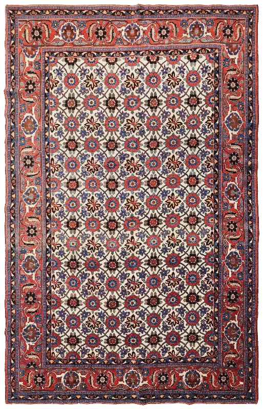 Antique Veramin Handwoven Traditional Rug, J75907