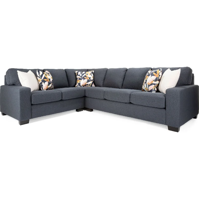 Alessandra 3 Piece Sectional - Bionic Navy