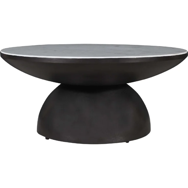 Circularity Coffee Table - White and Gunmetal