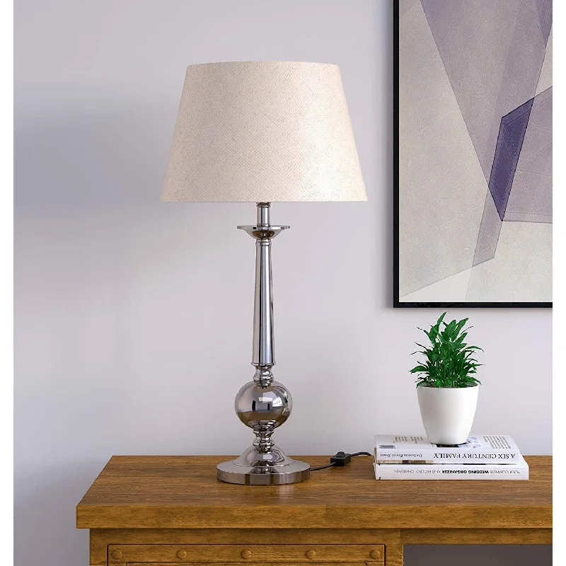 Aluminium Nickel Silver Table Lamp