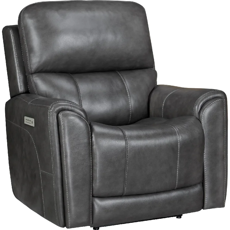 Damon Power Recliner - Rainier Steel