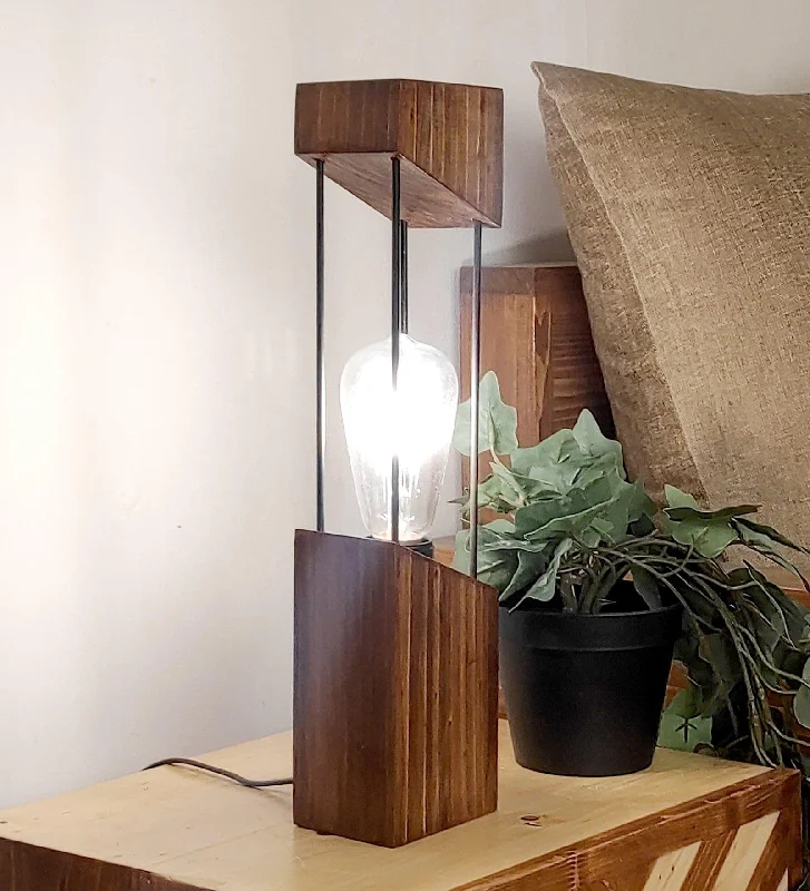 Diagon Wood and Metal Table Lamp (BULB NOT INCLUDED)