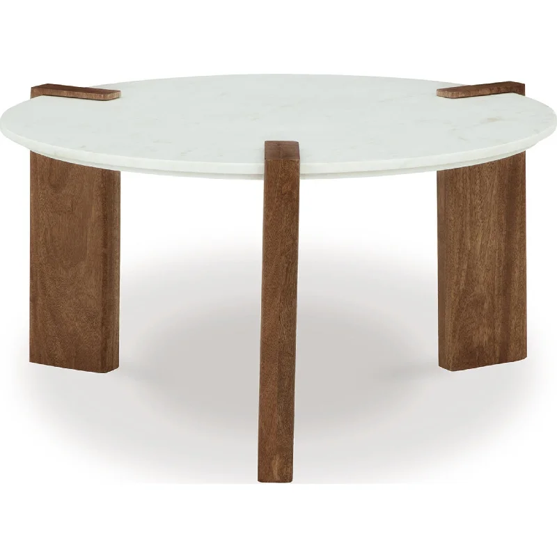 Isanti Coffee Table - White/Brown