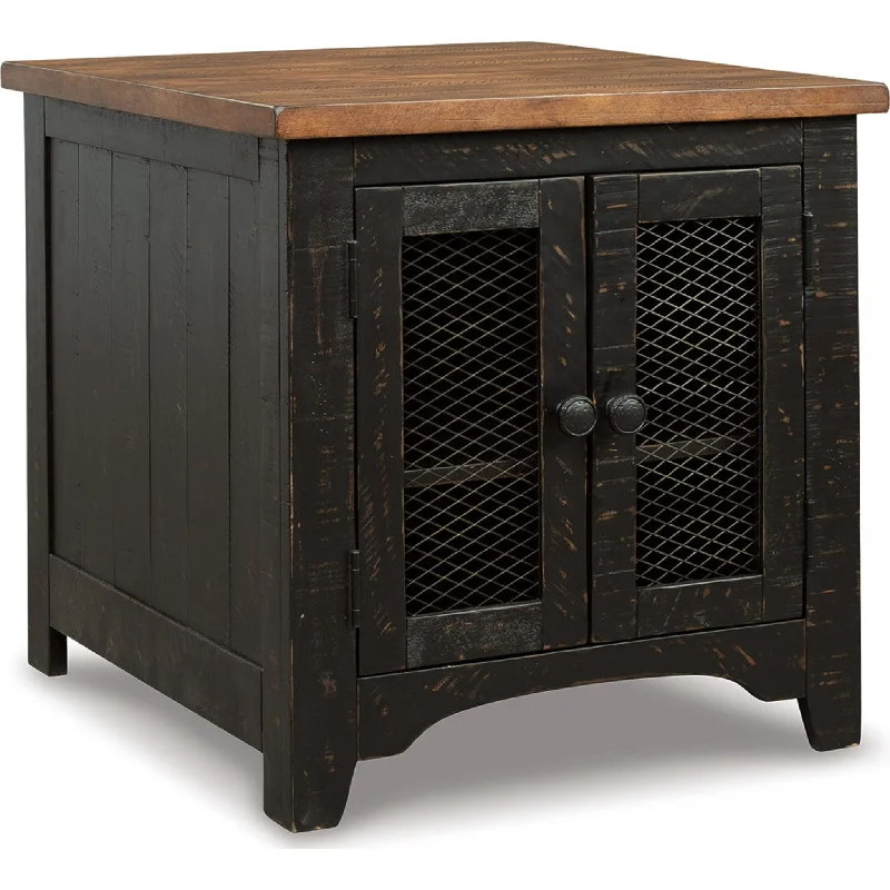 Kendell End Table - Black/Brown