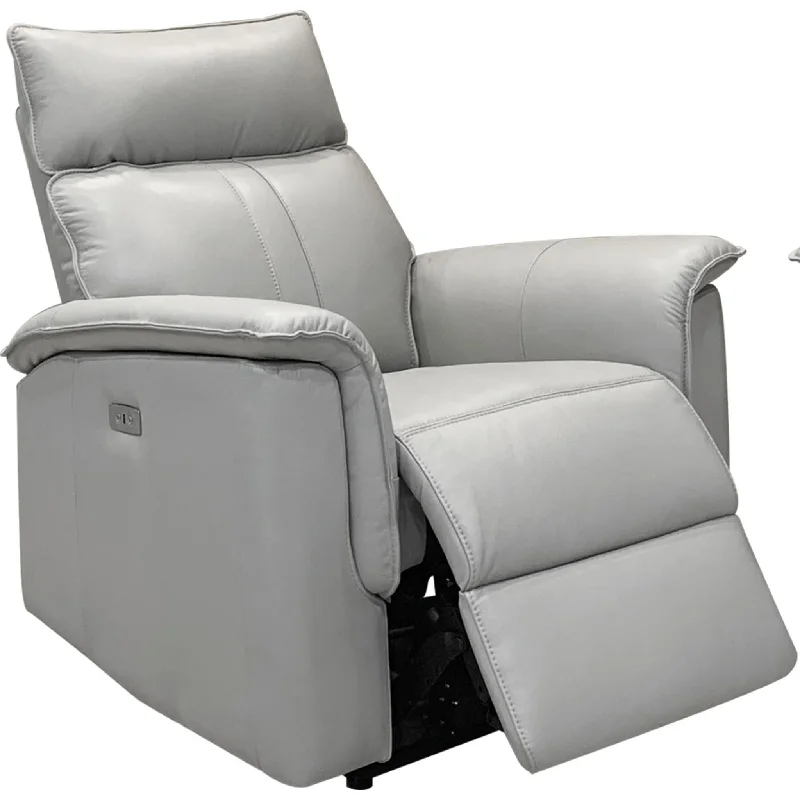 Leo Power Recliner - Silver Grey