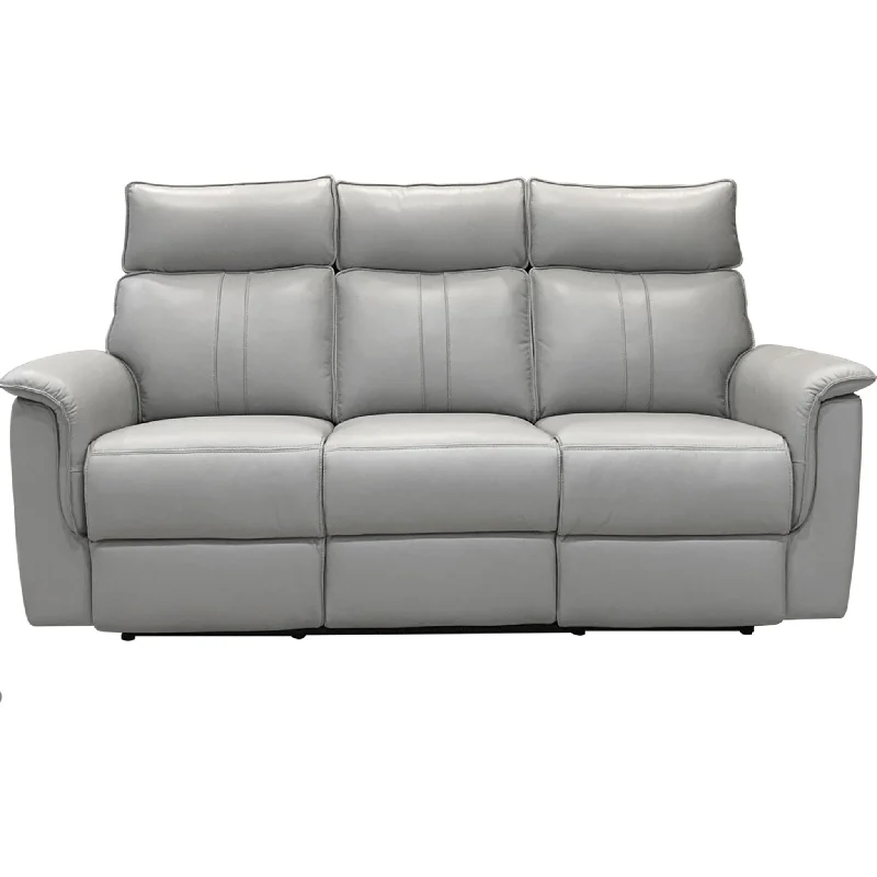 Leo Power Reclining Sofa - Silver Grey