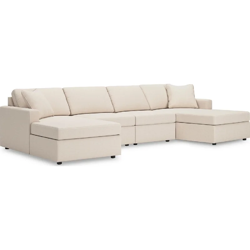 Modmax 4 Piece Modular Sectional with Double Chaise