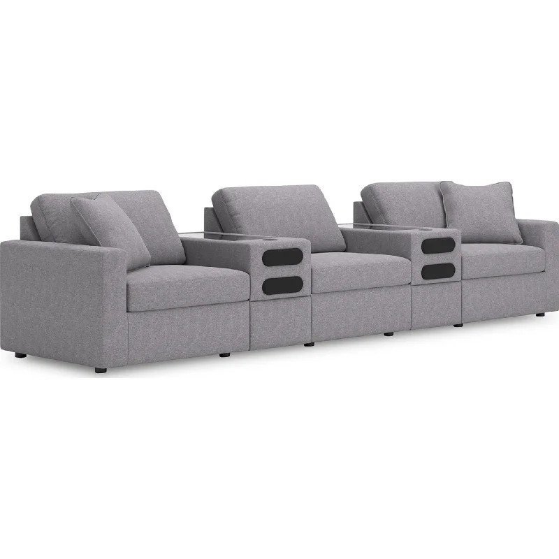 Modmax 5 Piece Modular Sectional with Audio Consoles