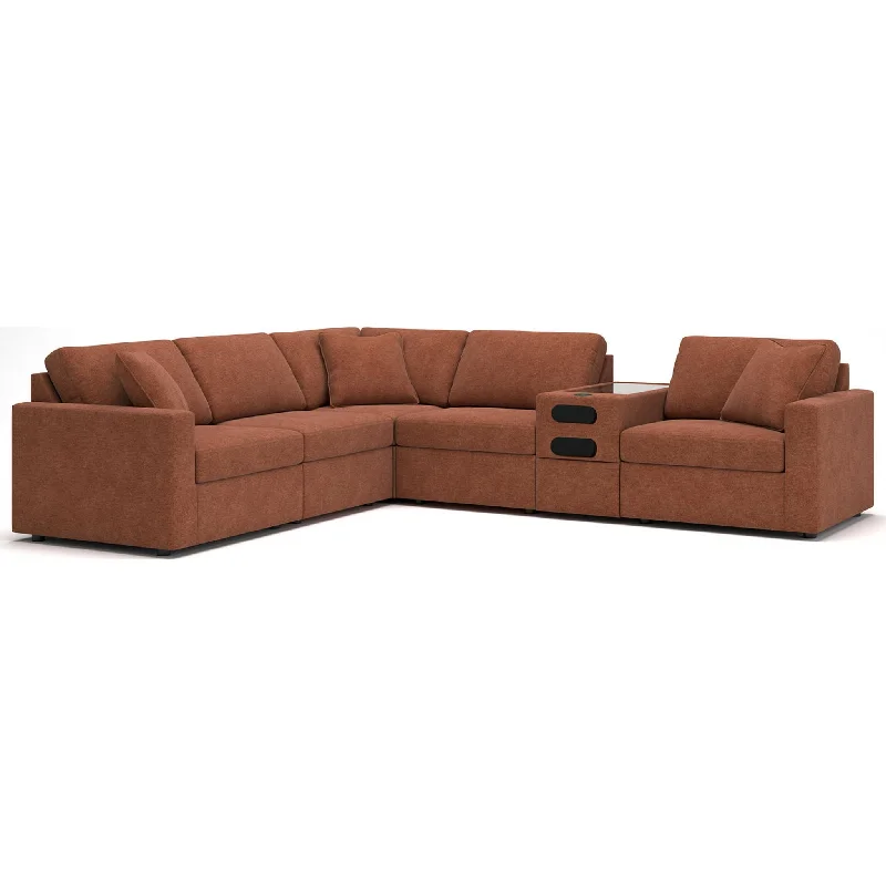 Modmax 6 Piece Modular Sectional with Audio Console