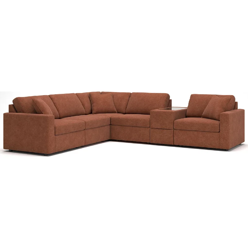 Modmax 6 Piece Modular Sectional with Storage Console