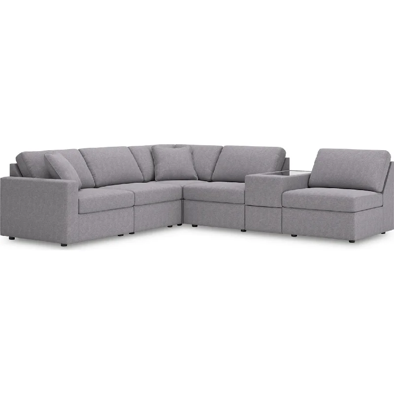 Modmax 6 Piece Modular Sectional with Storage Console