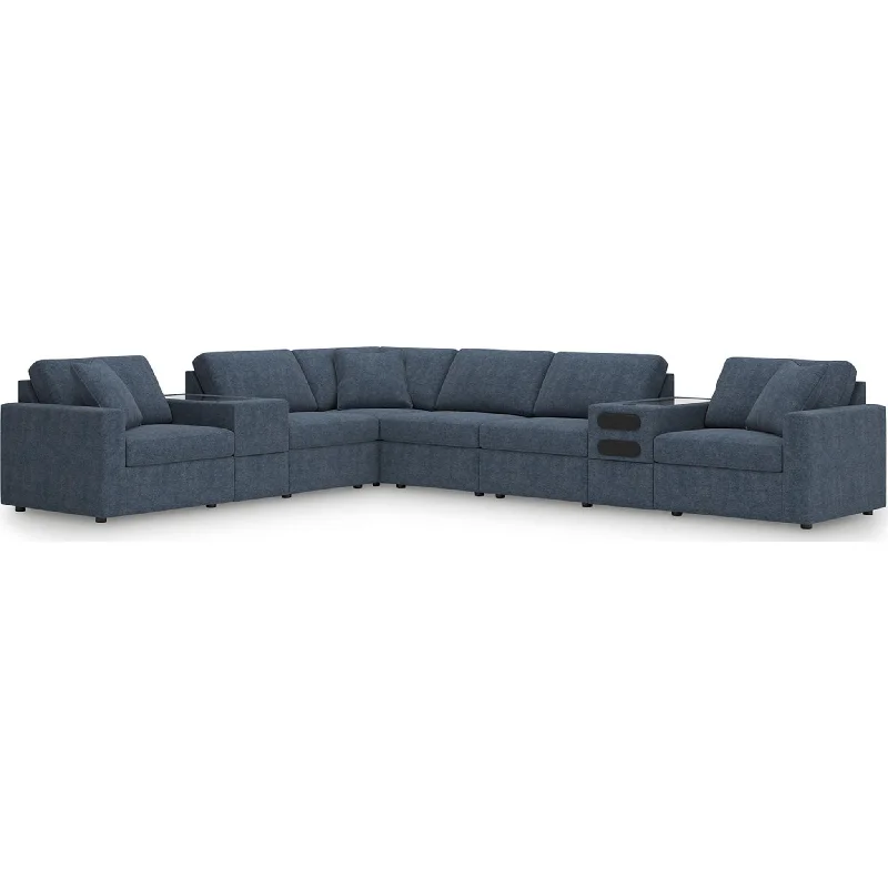 Modmax 8 Piece Modular Sectional with Audio and Storage Consoles