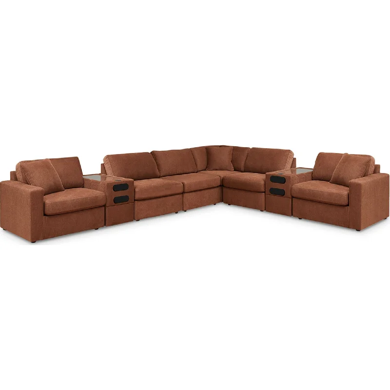 Modmax 8 Piece Modular Sectional with Audio Consoles