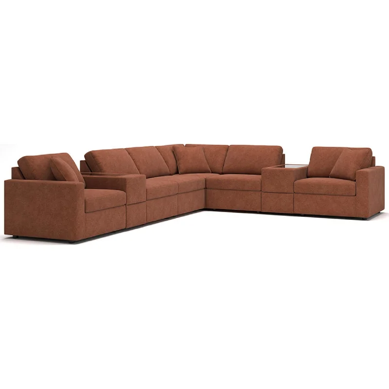 Modmax 8 Piece Modular Sectional with Storage Consoles