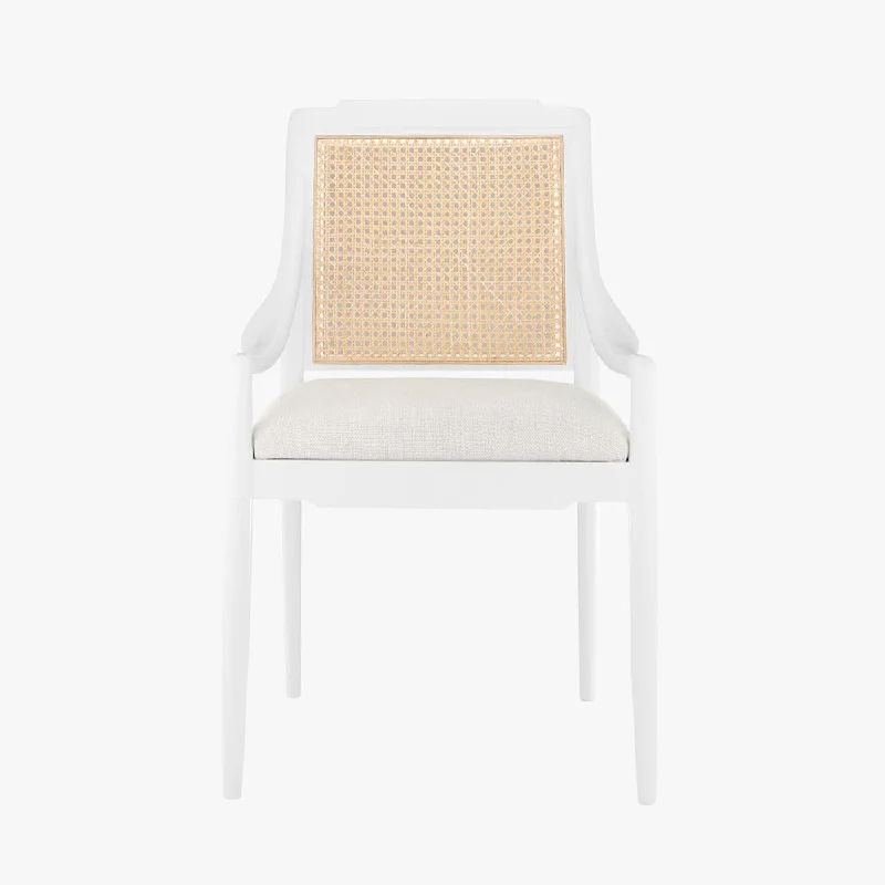 Aiden White Arm Chair