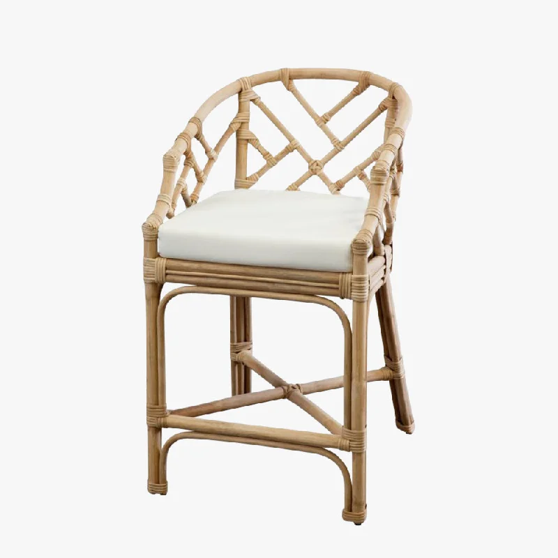 Chippendale Rattan Counter Stool