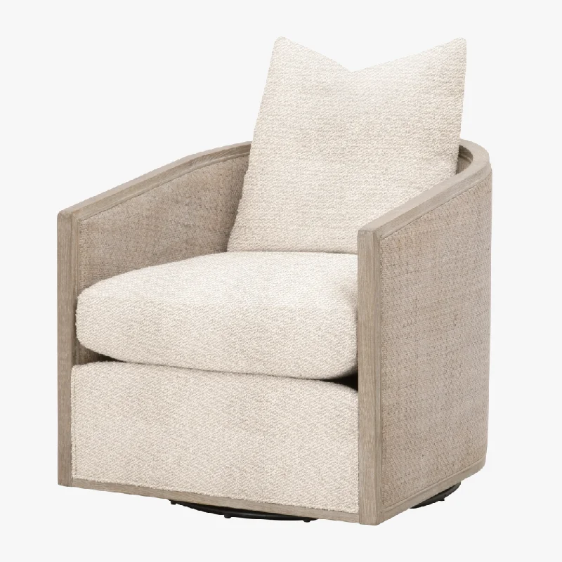 Mansfield Oatmeal Swivel Club Chair