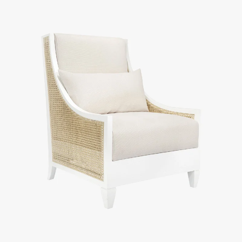 Regan White Club Chair